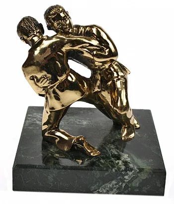 Статуэтка «Дзюдо» с патиной, 80×80×100 мм