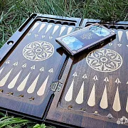 Резные деревянные нарды «Царский узор» — фотография 3