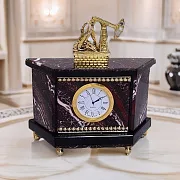 Каминные часы «Качалка» из яшмы и долерита — фотография 1
