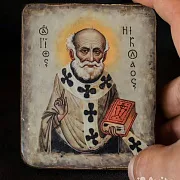 Иконка Св. Николая. Дорожная — фотография 1
