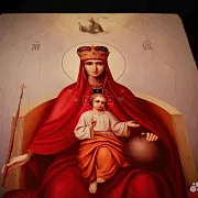 Икона Богоматери "Державная" дерево, ручная работа — фотография 5