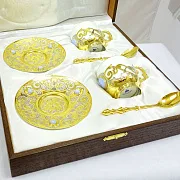 Кофейная пара из фарфора "Агат". Златоуст — фотография 2