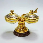 Водочный набор с икорницей. Златоуст — фотография 3