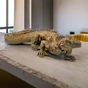 Скульптура из бронзы «Игуана» — фотография 1