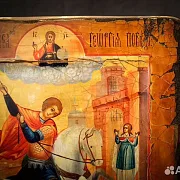 Икона "Георгий Победоносец поражает змия" — фотография 4