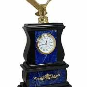 Часы «Орёл» с лазуритом и долеритом, 155×70×290 мм — фотография 2