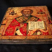 Святой Николай Угодник". Икона — фотография 3
