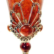 Бокал для вина из камня (янтарь) — фотография 3