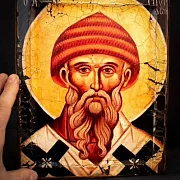 Икона авторская "Св. Спиридон Тримифунтский" — фотография 2