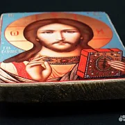 Икона "Христос Вседержитель" дерево, ручная работа — фотография 3