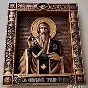 Резная Икона Спиридон Тримифунтский — фотография 9