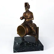 Бронзовая композиция «Сварщик» на змеевике — фотография 3