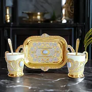 Кофейная пара из фарфора с агатом. Златоуст — фотография 1